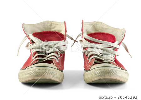 Red shoes with white laces & socks. Second hand. Red shoes with white laces & socks. Second hand. 30545292