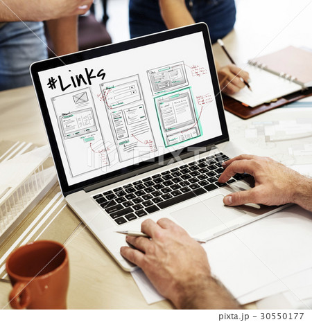 Website development layout sketch drawing Website development layout sketch drawing 30550177