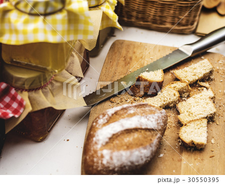 Homemade baked pastry cuisine with jam Homemade baked pastry cuisine with jam 30550395
