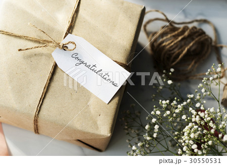 Gift box diy wrapper close up Gift box diy wrapper close up 30550531