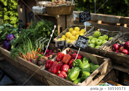 Organic fresh agricultural product at farmer market 30550573