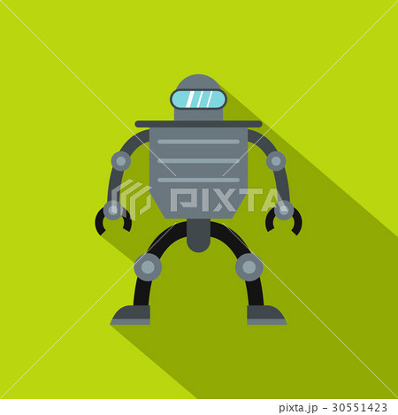 Cyborg robot icon, flat style Cyborg robot icon, flat style 30551423