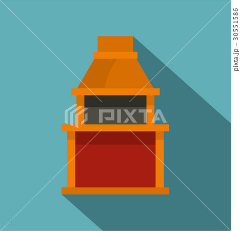 Barbecue gas grill icon, flat style 30551586