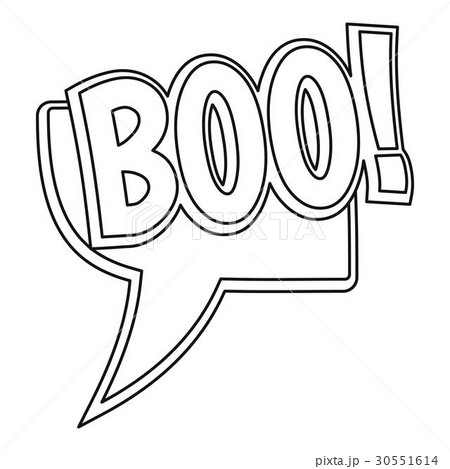 BOO, comic text sound effect icon, outline style BOO, comic text sound effect icon, outline style 30551614