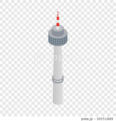 Tower in Seoul isometric icon 30551889