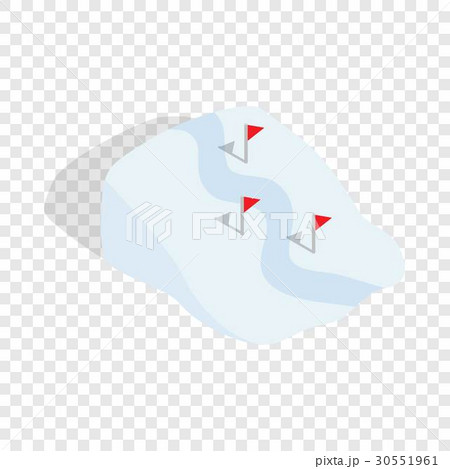 Ski route isometric icon Ski route isometric icon 30551961