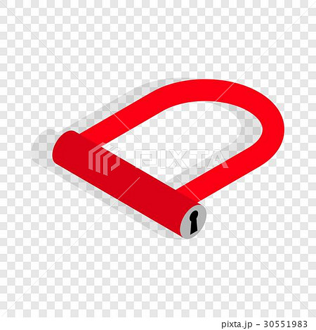 Bicycle Lock U shaped isometric icon Bicycle Lock U shaped isometric icon 30551983