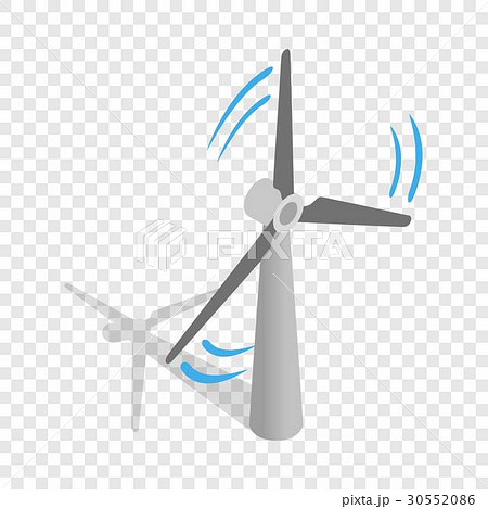 Windmill for electric power production isometric Windmill for electric power production isometric 30552086