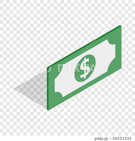 Bill dollar isometric icon 30552335