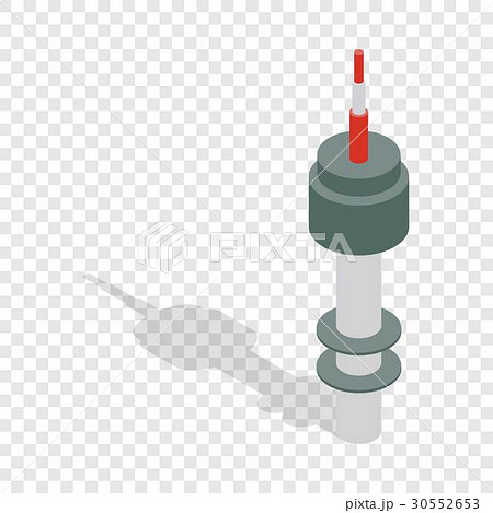 Namsan tower in Seoul isometric icon 30552653