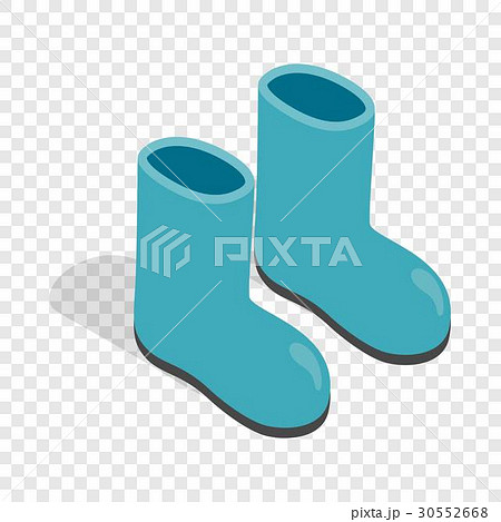 Rubber boots isometric icon Rubber boots isometric icon 30552668