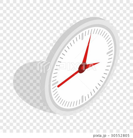 White office clock isometric icon White office clock isometric icon 30552805
