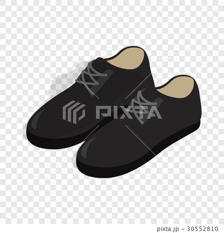 Black male shoes con, isometric 3d style Black male shoes con, isometric 3d style 30552810