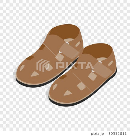 Mens sandals isometric icon 30552811