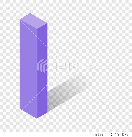 I letter in isometric 3d style with shadow I letter in isometric 3d style with shadow 30552877