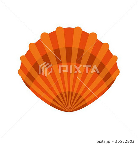 Pearl shell icon, flat style Pearl shell icon, flat style 30552902