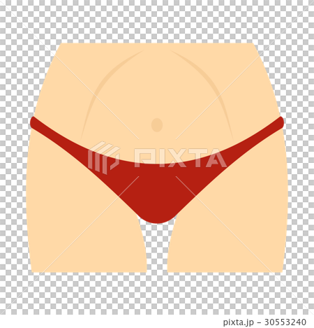 Female underwear panties types flat vector icons - Stock