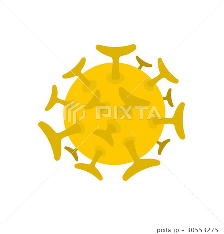 Round viral bacteria icon, flat style Round viral bacteria icon, flat style 30553275