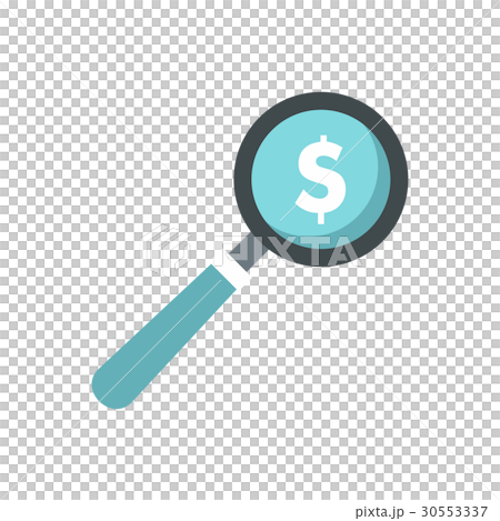 Magnifier icon, flat style Magnifier icon, flat style 30553337