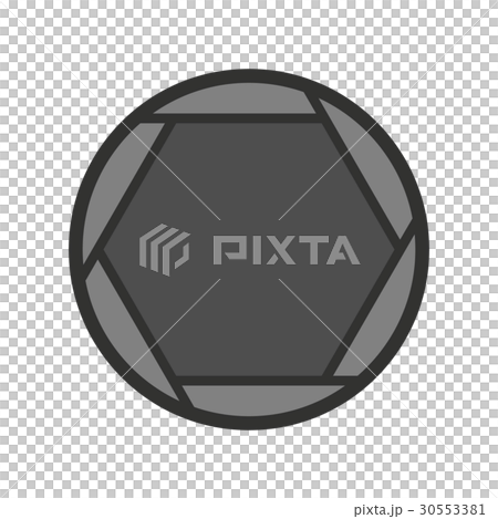 Closed objective icon, flat style Closed objective icon, flat style 30553381