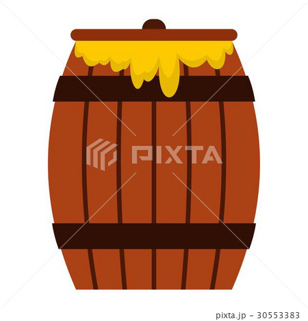 Honey keg icon, flat style Honey keg icon, flat style 30553383