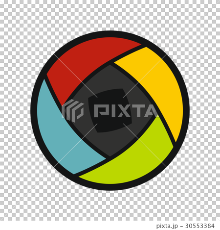 Semi-closed lens icon, flat style Semi-closed lens icon, flat style 30553384
