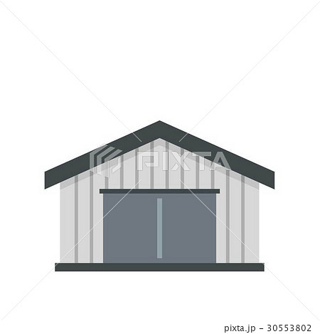 Garage icon, flat style 30553802