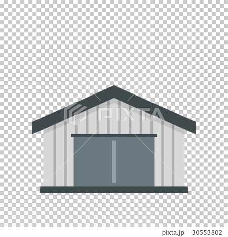 Garage icon, flat style 30553802