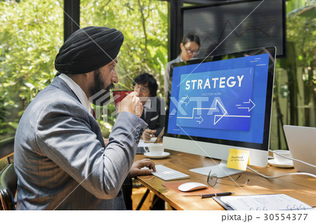 Business Development Management Strategy Illustration 30554377