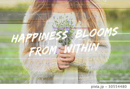Happiness Blooms From Within Phrase Words Flower Happiness Blooms From Within Phrase Words Flower 30554480