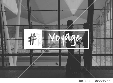 Senior Couple Travel Together Words Graphic 30554577