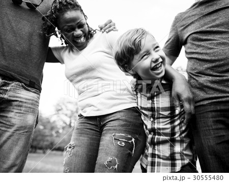 Happiness group of people huddle and smiling together 30555480