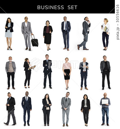 Diversity Men Set Gesture Standing Together Studio Isolated 30556616
