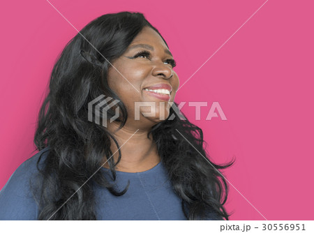 African Descent Woman Smiling Side 30556951