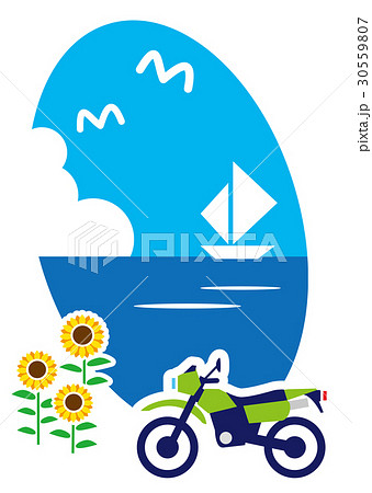 夏ツーリング　オフロードバイク 30559807