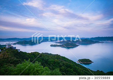 高見山展望台 広島県 尾道市 向島の写真素材