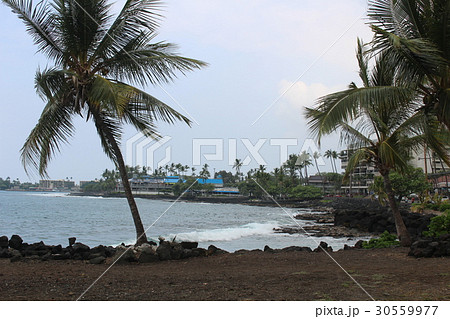 コナの町の風景 ハワイ島 コナ ハワイ アメリカの写真素材