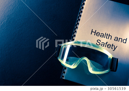 Health and safety document with goggles Health and safety document with goggles 30561539