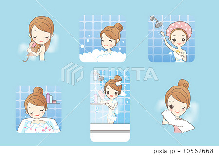 woman is taking bath 30562668
