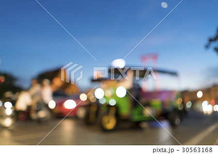 lurred image of TukTuk with Giant swing wat suthat lurred image of TukTuk with Giant swing wat suthat 30563168