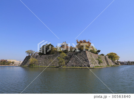 南西から見る今治城全景 30563840