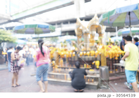 Blurred image of Brahma sculpture at Ratchaprasong 30564539