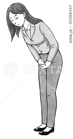 おじぎ・敬礼をする 30566347