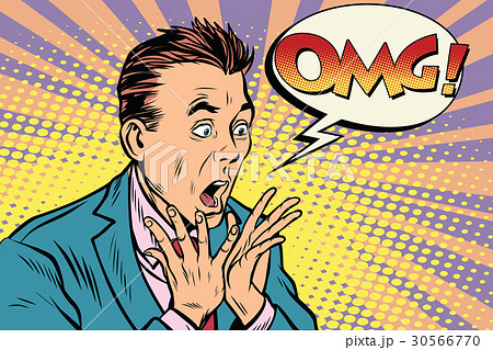 OMG businessman pop art retro style 30566770