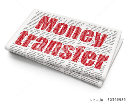 Business concept: Money Transfer on Newspaper 30566986
