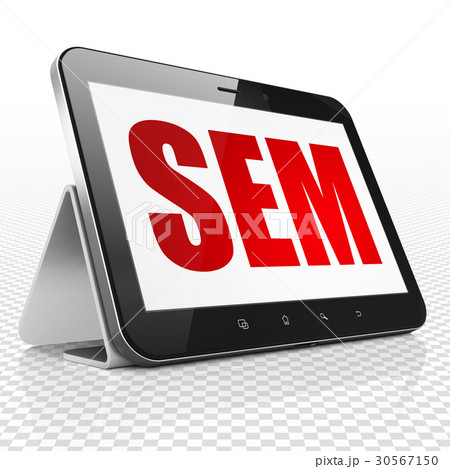 Marketing concept: Tablet Computer with SEM on 30567150