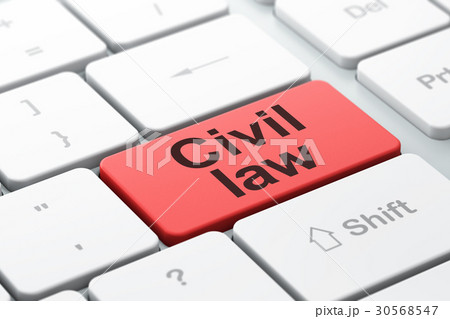 Law concept: Civil Law on computer keyboard 30568547
