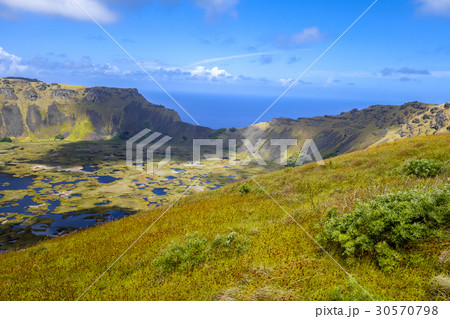 Rano Kau volcano crater in Easter Island 30570798