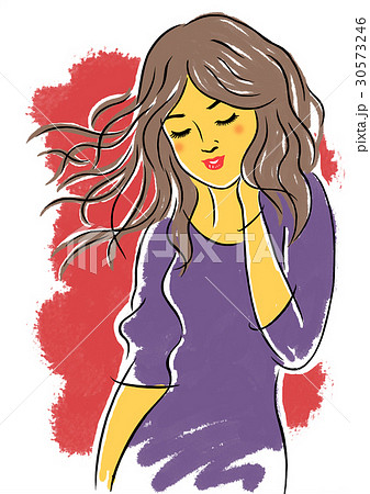 若い女性のイラスト 若い女性のイラスト 30573246