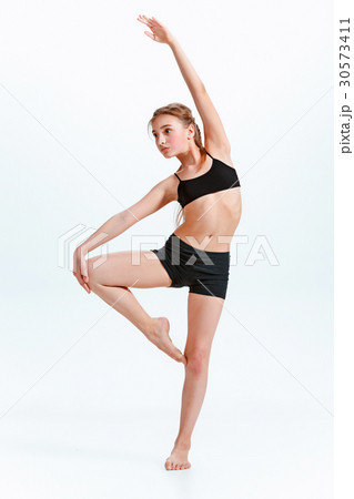 Young girl break dancing 30573411